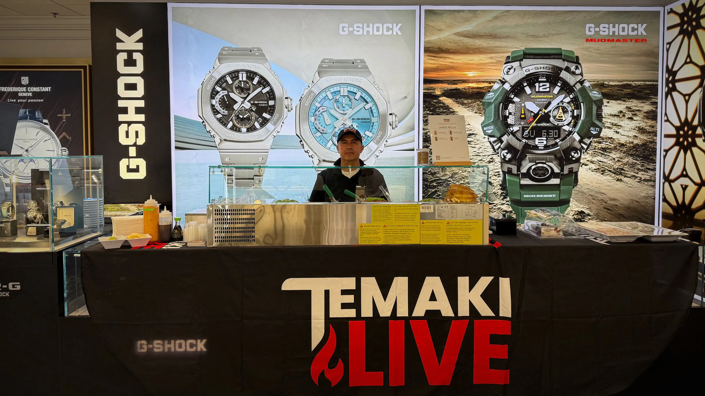 The Temaki Live counter built inside the Murad & Co watch showroom at Seiko and Sushi